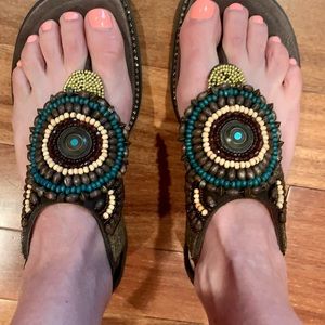 Alegria Vintage Leather Sandal Size 7/37